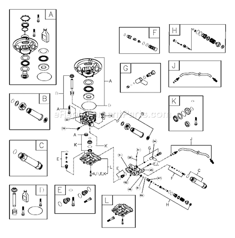 Page A Diagram and Parts List for 1902-0  Briggs and Stratton Pressure Washer